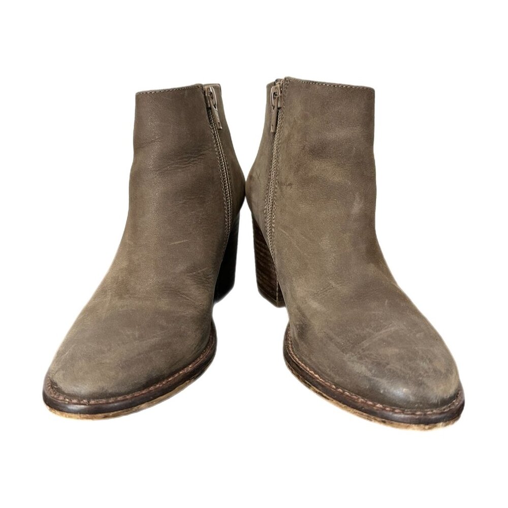 Blondo Women's Size 6 Nivada Waterproof Ankle Boot Asymetric Zip Brown Leather